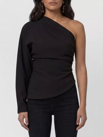 Federica Tosi polyester one-shoulder draped asymmetric blouse