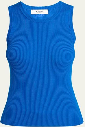 Chlo&eacute; Wool Rib Knit Tank Top