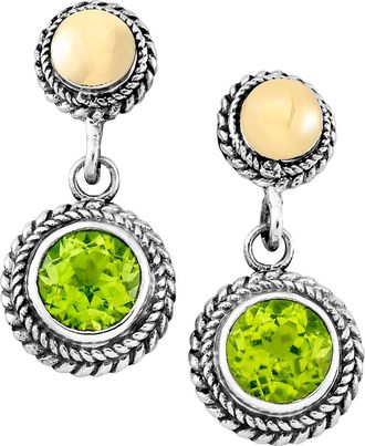 Samuel B. Round Stone Drop Earrings in Green at Nordstrom Rack