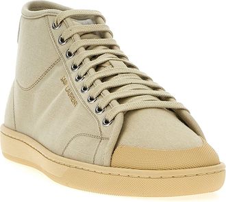 Saint Laurent Court High-Top Sneaker - Beige