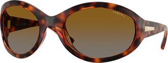 Vogue Eyewear VO5606S Polarized W656T5 Womens Sunglasses Tortoiseshell Size 65