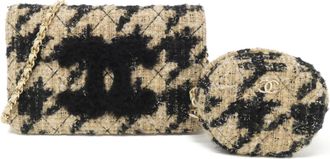 Chanel Tweed Chain/Shoulder Wallet (Pre-Owned)