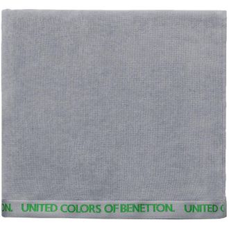 Benetton Toalla De Playa 90x160cm 380gsm 100% Algod&oacute;n Velour Azul Oscuro Con Logo Neutral Be