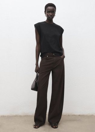 Mango Maglietta senza maniche cotone nero - Donna - XS - MANGO