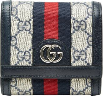Gucci Multi-Color Navy Pvc Leather Wallet (Bi-Fold) (Pre-Owned)