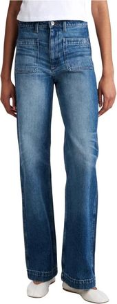 A.P.C. Jeans Victoria - Dames - Regular Fit Jeans - Blauw - W28 - Leer - Jeans