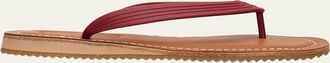 Miu Miu Logo Flat Thong Sandals