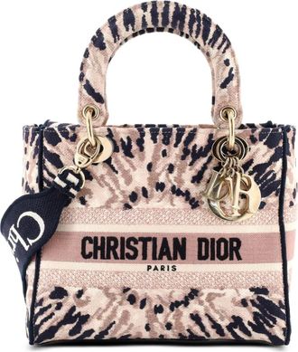 Dior Lady D-Lite Bag Embroidered Canvas Medium satchel - Veelkleurig