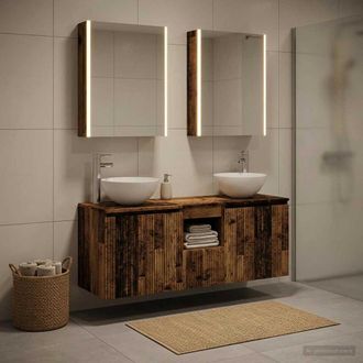 vidaXL Vidaxl Set Di Armadi Da Bagno 5 Pz Legno Antico Legno Ingegnerizzato