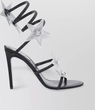 Rene Caovilla crystal-embellished satin sandals