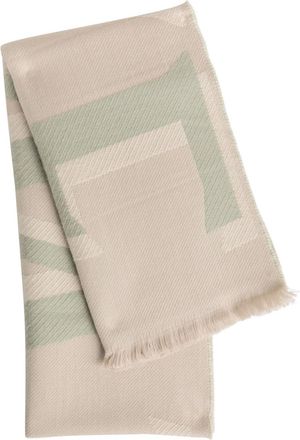 Loewe Logo Wool and Cashmere-blend Scarf - Brown - One Size