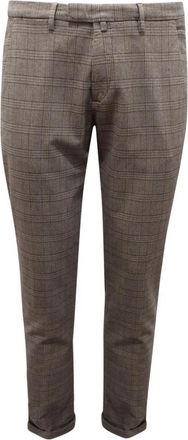 BRIGLIA 1949 Slim Glen Check Broek - Heren - Chinos - Grijs - L - Broeken