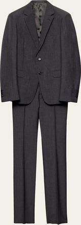 Prada Mens Mohair-Wool Solid Suit