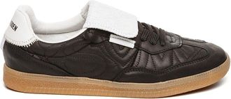 Steve Madden Womens Lace-Up Elforma Sneakers in Black/White - Size UK 4