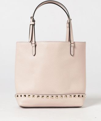 Valentino Garavani Borsa tote piccola Rockstud in pelle di vitello a grana