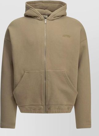 Autry cotton zip up hooded jacket