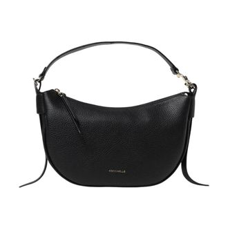 Coccinelle Shoulder Bags, female, Black, Size: ONE SIZE Elegant Leather Shoulder Bag