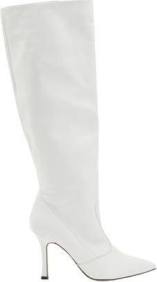 8 by YOOX LEATHER POINTY TALL SCRUNCH BOOTS