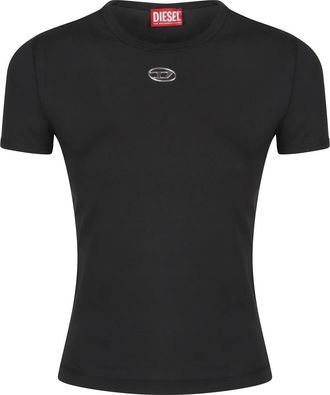 Diesel T-Uncutieslong-Od T-Shirt - Dames - T-shirts - Zwart - XS - Katoen - Tops