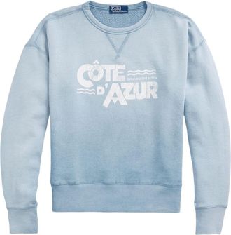 Polo Ralph Lauren graphic-print cotton sweatshirt - men - Cotton - S - Blue