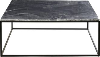 Maisons du monde Mesa de centro de m&aacute;rmol negro L.100