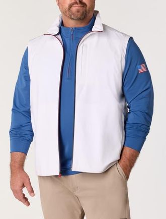 Vineyard Vines Big & Tall Mariner Soft Shell Performance Vest in White Cap at Nordstrom, Size Xxx-Large