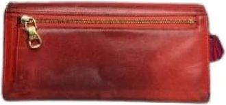 Loewe Pre-owned Wallets, female, Red, Size: ONE SIZE Pre-owned Leather Wallet