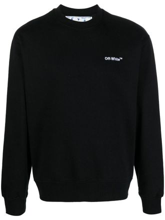 Off-white Felpa Helvetica con stampa - Nero