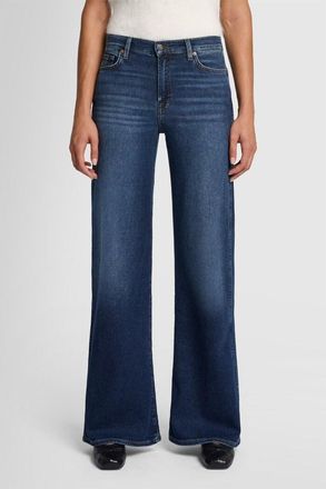 7 For All Mankind Womens Ladies Jeans Lotta Wide Fit - Dark Blue - Size 31 (Waist)