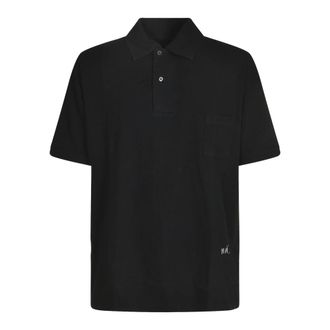 Maison Margiela Polo Shirts, male, Black, L, Polo Shirt
