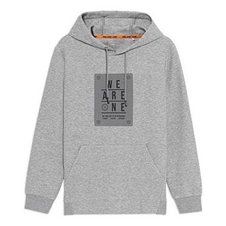 Li-Ning Wade Series Alphabet Printing Pullover Hoodie Grey AWDS193-4
