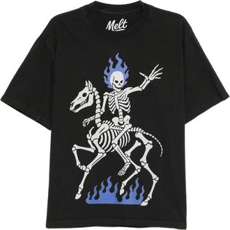 Melt T-shirt met grafische print - Zwart