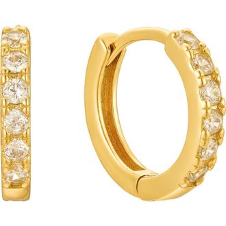 Untamed Petals Monica Huggie Hoops in Gold at Nordstrom