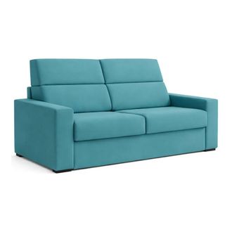 Dmora Divano Letto 2 Posti Oprah, Sof&agrave; Trasformabile Per Salotto, Imbottito, Sfoderabile, Qualit&agrave; 100% Made In Italy, 200x95 H100 Cm, Azzurro - Dmora