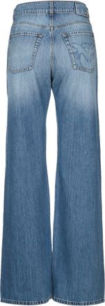 Pinko Womens Wanda Wide Leg Medium Wave Pjo Jean