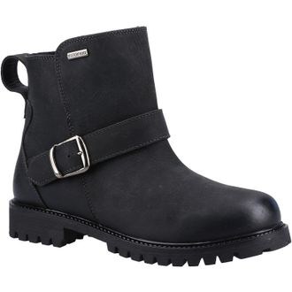 Hush Puppies Wakely Leder Dames Zwart Laarzen