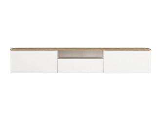 VENTE-UNIQUE.COM Mueble de tv suspendido madera color natural claro, blanco