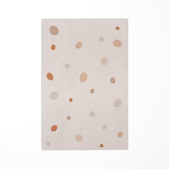 DecoChic Alfombra de juego lunares marr&oacute;n 85x130cm