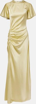 Veronica Beard Abito lungo Huntleigh in satin di misto seta