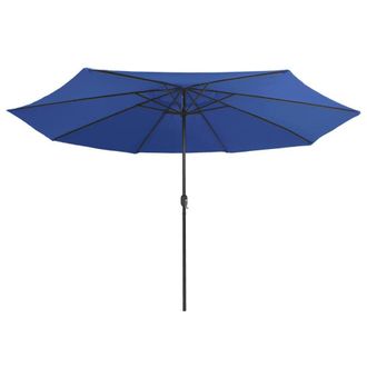 Berkfield Home Durable Garden Parasol with Metal Pole 390 cm Azure Blue