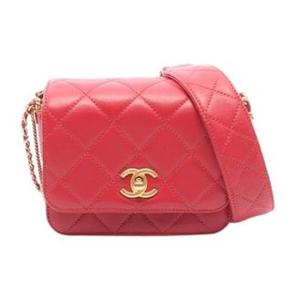 Chanel Pre-owned Matelasse Lamsleer Schoudertas - Dames - Pre-owned - Rood - Maat: ONE Size Leer