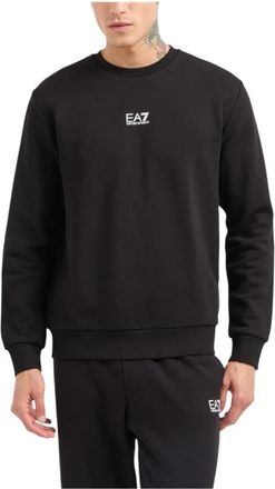 Emporio Armani Sweatshirt met ronde hals en lange mouwen - Heren - Sweatshirts - Zwart - XL - Katoen - Hoodies & sweatvesten