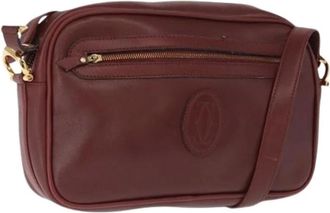 Cartier Pre-owned Cross Body Bags, female, Red, Size: ONE SIZE Pre-owned Leather Cross Body Bag