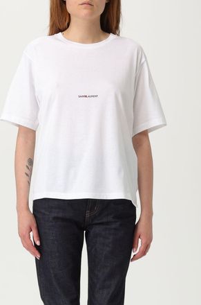 Saint Laurent T-shirt in cotone con logo Saint Laurent