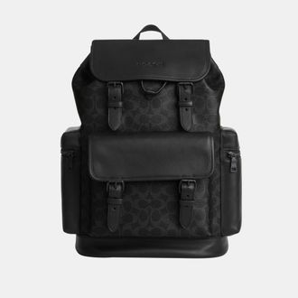 Coach Mens Sprint Backpack In Signature Canvas - Black - One Size