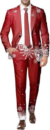 Generic Ugly Christmas Suit for Men Christmas+Suits Mens Shirt Formal Suits Jackets UK Mens Jacket Waistcoat Dinner Tracksuit Costumes Socks Santa Costume Hol
