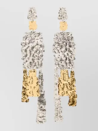Isabel Marant long drop metal earrings mixed design