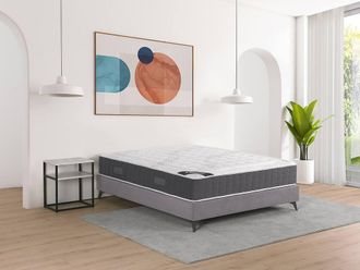 Vente-Unique Mattress 160 X 160 X 200 Cm Hybrid Pocket Spring Memory Foam Top in White | Size: Double