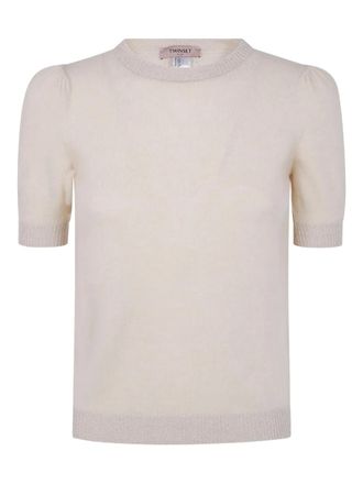 Twin-Set puff-sleeve wool sweater - women - Wool - S - Neutrals