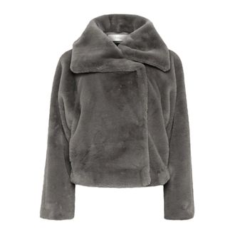Inwear Faux Fur Shearling Jacket Sandy Grey